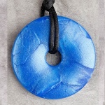 Teething Bling Pendant - Blue Shimmer